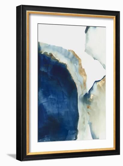 Shapes of Blue Watercolor I-null-Framed Art Print