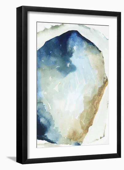 Shapes of Blue Watercolor II-null-Framed Art Print