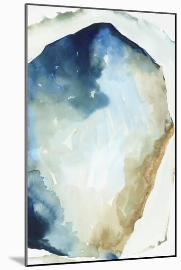 Shapes of Blue Watercolor II-null-Mounted Art Print