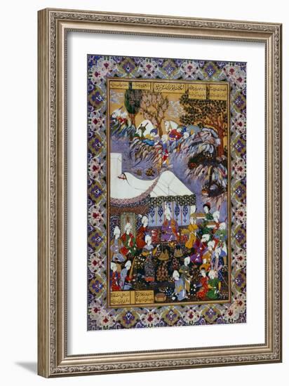 Shapur Approaches Khusrau Parviz-null-Framed Giclee Print