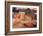 Shar Pei Puppy Lying on Its Back and Being Cuddled, Showing Excess Skin-Adriano Bacchella-Framed Photographic Print