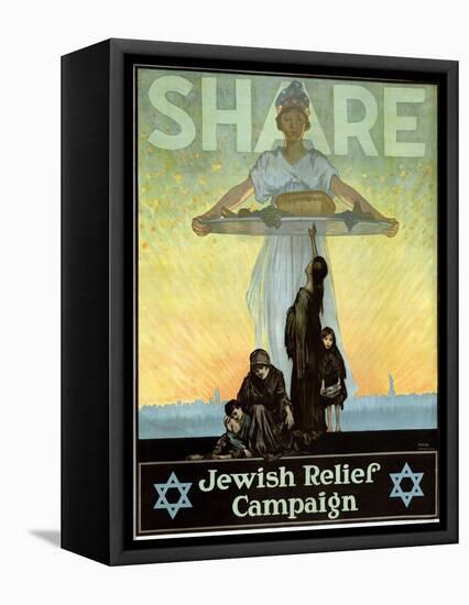 Share - Jewish Relief Campaign, 1917-null-Framed Premier Image Canvas