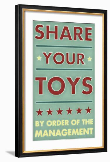 Share Your Toys-John W Golden-Framed Art Print