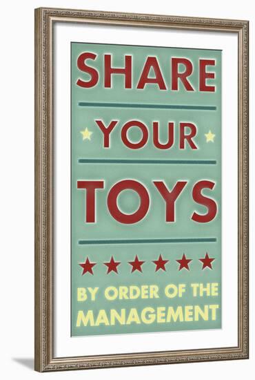 Share Your Toys-John W^ Golden-Framed Art Print