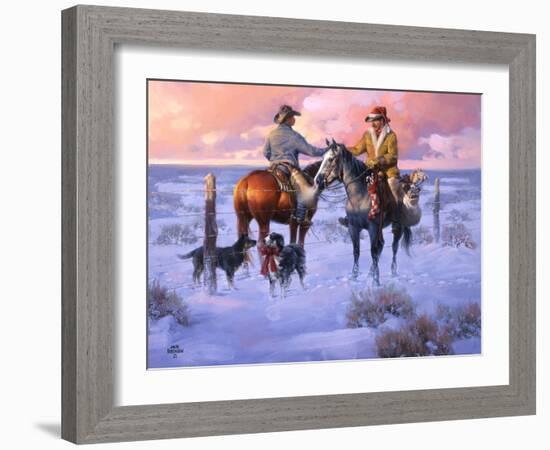 Sharin' Christmas with the Neighbors-Jack Sorenson-Framed Art Print