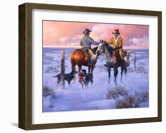 Sharin' Christmas with the Neighbors-Jack Sorenson-Framed Art Print