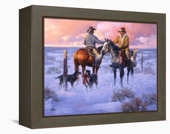 Sharin' Christmas with the Neighbors-Jack Sorenson-Framed Stretched Canvas