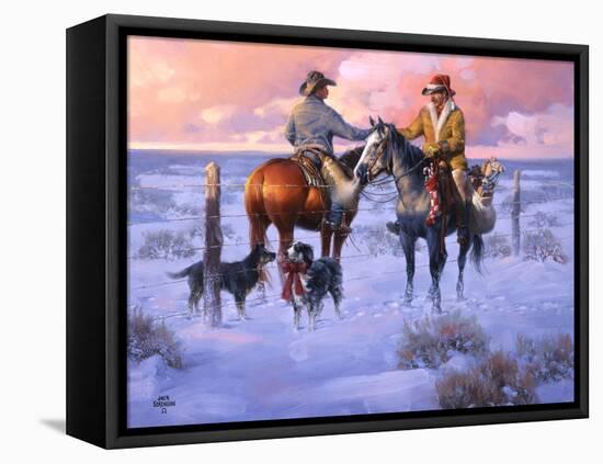 Sharin' Christmas with the Neighbors-Jack Sorenson-Framed Stretched Canvas