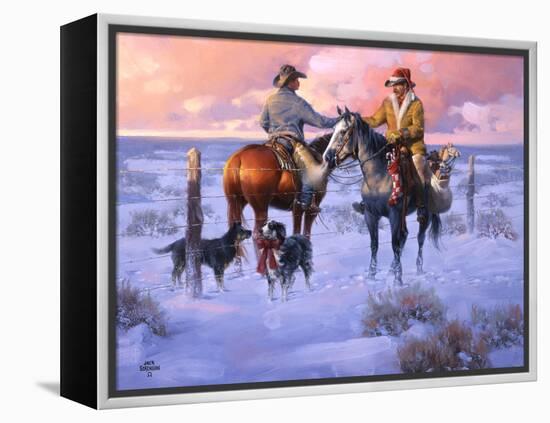 Sharin' Christmas with the Neighbors-Jack Sorenson-Framed Stretched Canvas