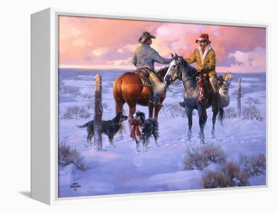 Sharin' Christmas with the Neighbors-Jack Sorenson-Framed Stretched Canvas