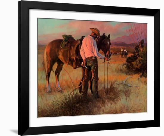 Sharing an Apple-Tom Ryan-Framed Art Print