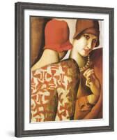 Sharing Secrets-Tamara de Lempicka-Framed Giclee Print