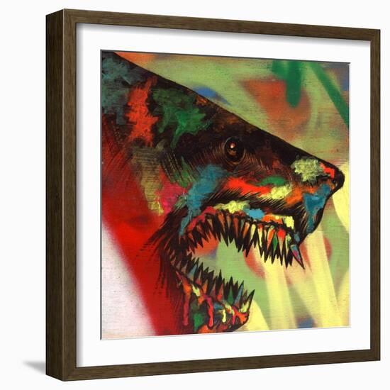 Shark Head Study 1-Shark Toof-Framed Art Print