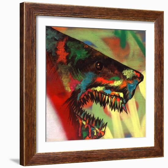 Shark Head Study 1-Shark Toof-Framed Art Print