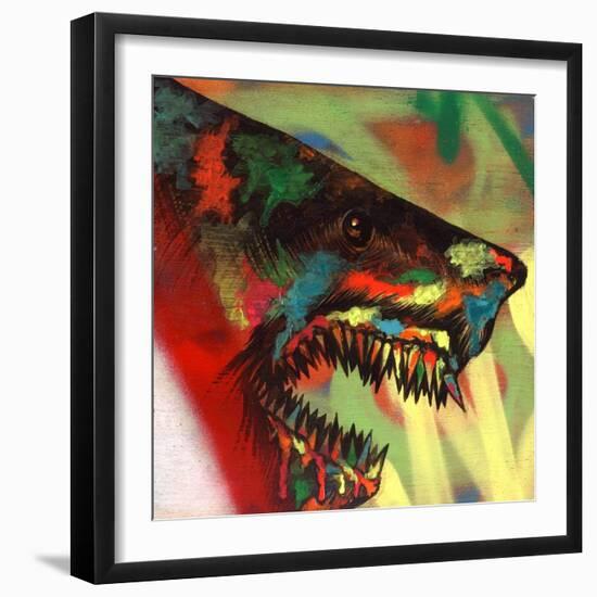 Shark Head Study 1-Shark Toof-Framed Art Print