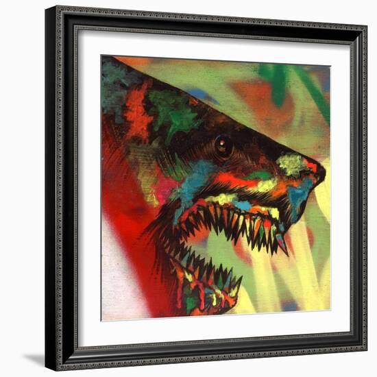 Shark Head Study 1-Shark Toof-Framed Art Print