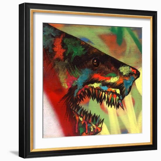 Shark Head Study 1-Shark Toof-Framed Art Print