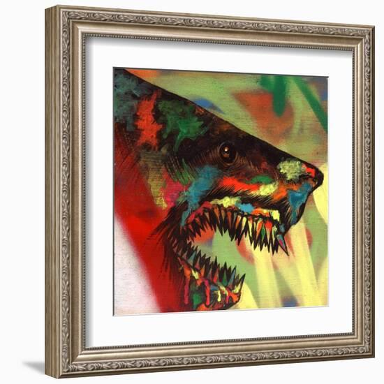 Shark Head Study 1-Shark Toof-Framed Art Print