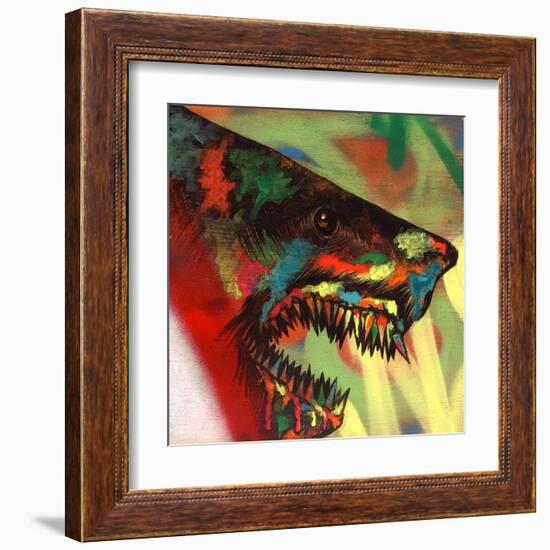 Shark Head Study 1-Shark Toof-Framed Art Print