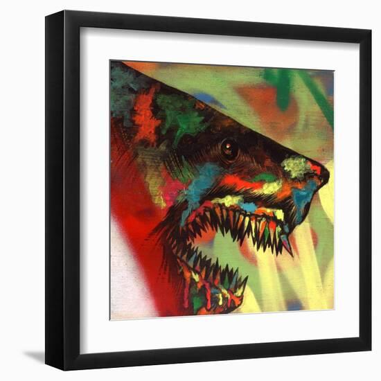 Shark Head Study 1-Shark Toof-Framed Art Print