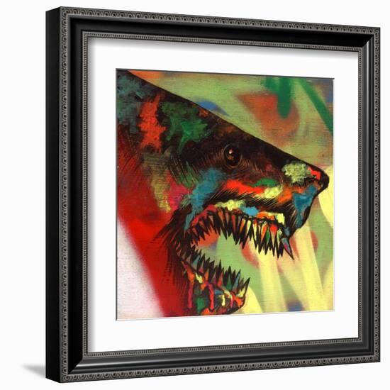 Shark Head Study 1-Shark Toof-Framed Art Print