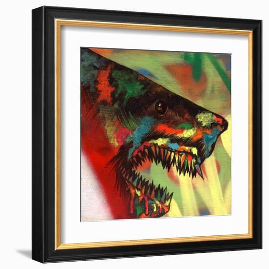 Shark Head Study 1-Shark Toof-Framed Art Print