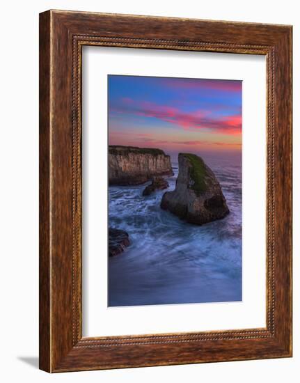 Shark Tooth Sunset, Santa Cruz, California Coast-Vincent James-Framed Photographic Print