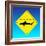 Shark Warning Sign, Computer Artwork-Science Photo Library-Framed Premium Photographic Print