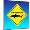 Shark Warning Sign, Computer Artwork-Science Photo Library-Mounted Premium Photographic Print