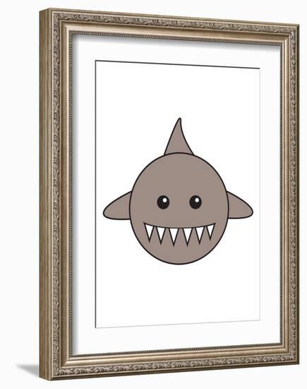 Shark-null-Framed Art Print