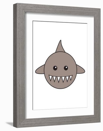 Shark-null-Framed Art Print