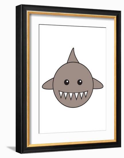 Shark-null-Framed Art Print