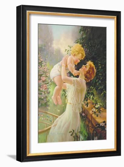 Sharon and Debbie-Mabel Rollins Harris-Framed Art Print