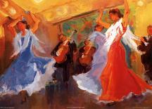 La Celebracion del Baile-Sharon Carson-Art Print