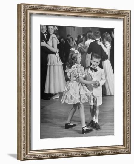 Sharon Queeny Dancing with Charles La Fond, Annual Ball Given by Dancing Teacher Annie Ward Foster-George Skadding-Framed Photographic Print