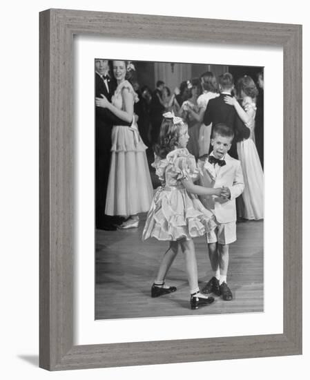 Sharon Queeny Dancing with Charles La Fond, Annual Ball Given by Dancing Teacher Annie Ward Foster-George Skadding-Framed Photographic Print