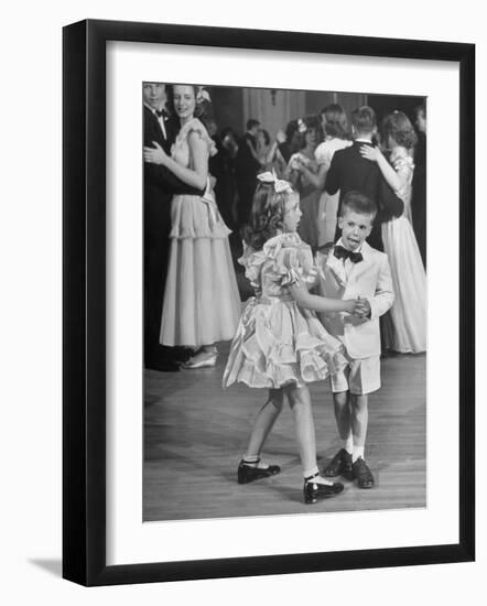 Sharon Queeny Dancing with Charles La Fond, Annual Ball Given by Dancing Teacher Annie Ward Foster-George Skadding-Framed Photographic Print