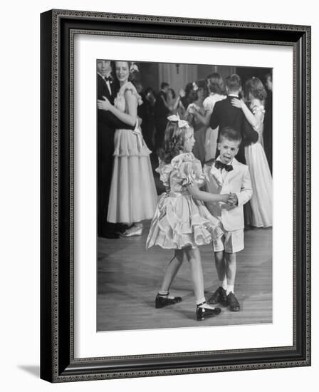 Sharon Queeny Dancing with Charles La Fond, Annual Ball Given by Dancing Teacher Annie Ward Foster-George Skadding-Framed Photographic Print