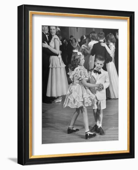 Sharon Queeny Dancing with Charles La Fond, Annual Ball Given by Dancing Teacher Annie Ward Foster-George Skadding-Framed Photographic Print