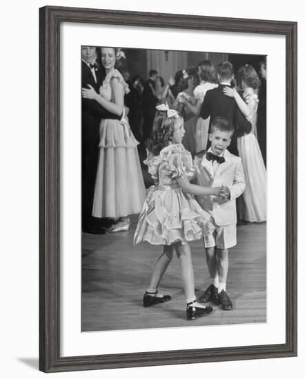 Sharon Queeny Dancing with Charles La Fond, Annual Ball Given by Dancing Teacher Annie Ward Foster-George Skadding-Framed Photographic Print