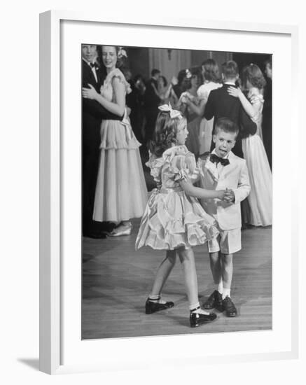 Sharon Queeny Dancing with Charles La Fond, Annual Ball Given by Dancing Teacher Annie Ward Foster-George Skadding-Framed Photographic Print