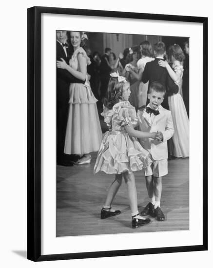 Sharon Queeny Dancing with Charles La Fond, Annual Ball Given by Dancing Teacher Annie Ward Foster-George Skadding-Framed Photographic Print