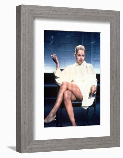 SHARON STONE. "Basic Instinct" [1992], directed by PAUL VERHOEVEN.-null-Framed Photographic Print