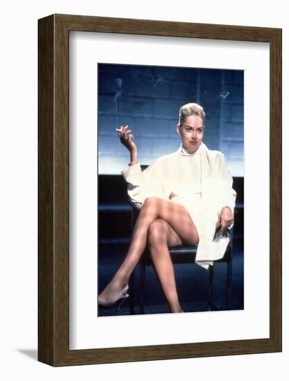 SHARON STONE. "Basic Instinct" [1992], directed by PAUL VERHOEVEN.-null-Framed Photographic Print