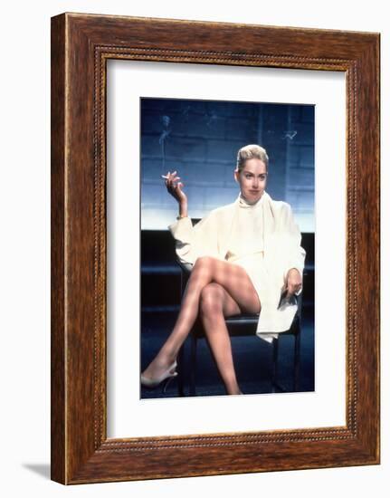 SHARON STONE. "Basic Instinct" [1992], directed by PAUL VERHOEVEN.-null-Framed Photographic Print