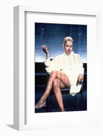 SHARON STONE. "Basic Instinct" [1992], directed by PAUL VERHOEVEN.-null-Framed Photographic Print