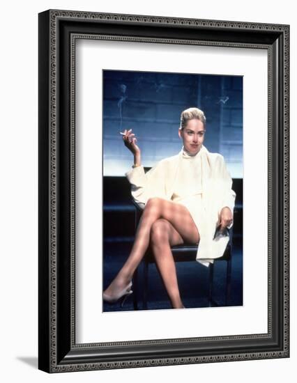 SHARON STONE. "Basic Instinct" [1992], directed by PAUL VERHOEVEN.-null-Framed Photographic Print