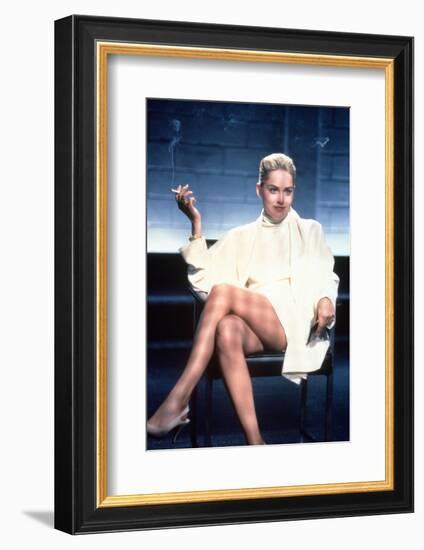 SHARON STONE. "Basic Instinct" [1992], directed by PAUL VERHOEVEN.-null-Framed Photographic Print