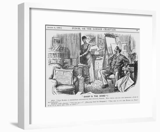 Sharp's the Word!, 1888-Charles Samuel Keene-Framed Giclee Print