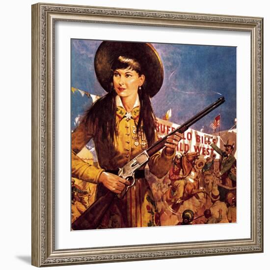 Sharpshooter Annie -- Annie Oakley and Her Gun-McConnell-Framed Giclee Print